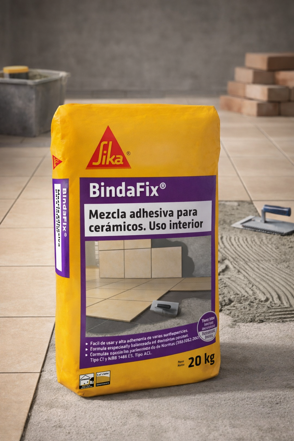 BindaFix® Básico Adhesivo Cementicio Impermeable 25 kg