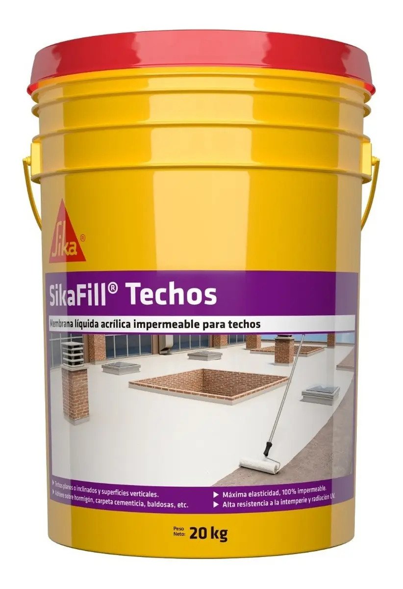 Sikafill Techos Membrana Liquida Impermeabilizante 5 / 20 Kg Color Blanco